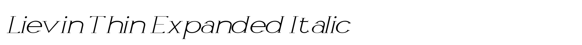 Lievin Thin Expanded Italic image